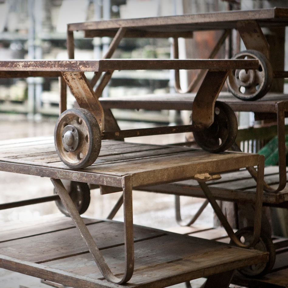 Trolley trolleys salontafel bijzettafel vintage nostalgisch