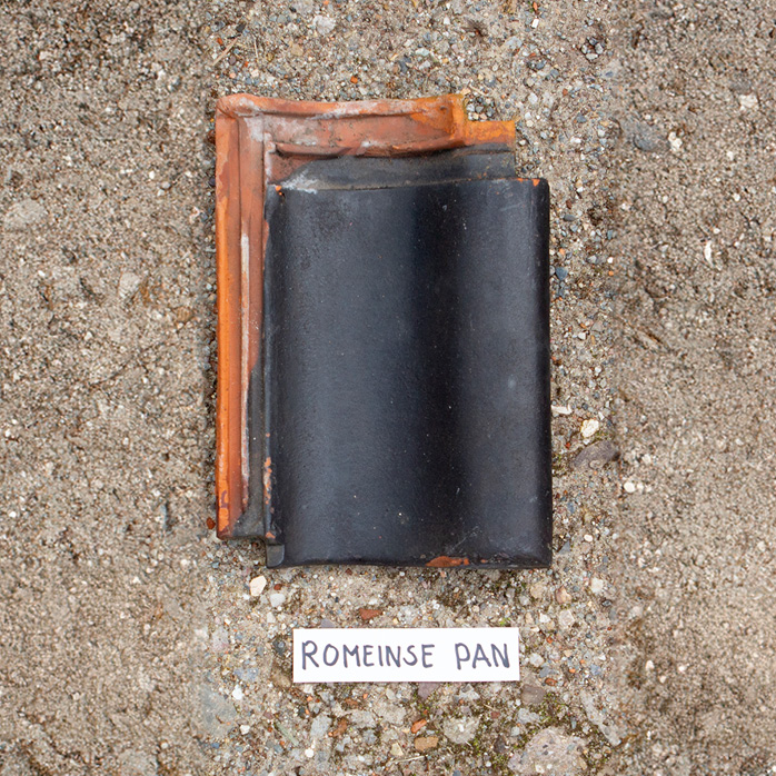 Romeinse pan romeinsepan gegolfde dakpan