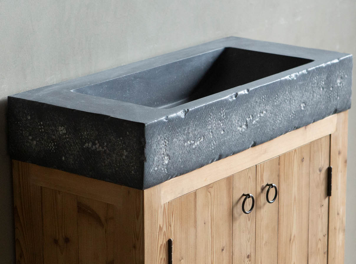 Oud Grenen badkamer kastje wasbak natuursteen oudebouwmaterialen Oud Grenen badkamer kastje wasbak natuursteen oudebouwmaterialen