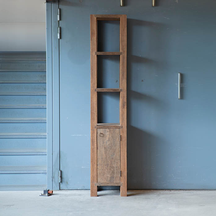badkamerkast teak kolomkast badkamer handdoekenkast