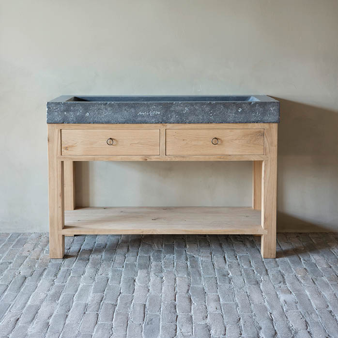 badkamermeubel geschaafd eiken meubel maatwerk wagonplanken hout