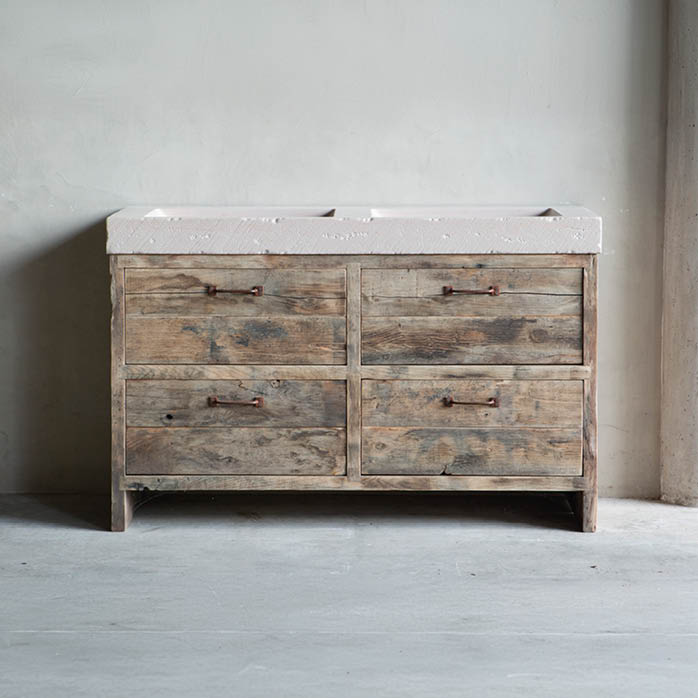 badkamermeubels grijs eiken wagondelen maatwerk badmeubel hout