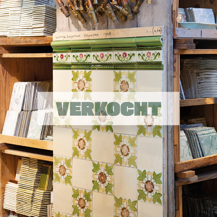 Wandtegels Handgevormde Geglazuurde Handbeschilderd Keramiek Antieke Oude Bouwmaterialen Siertegels